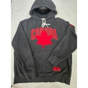 Hudson’s Bay Company Team Canada Hoodie Mens Large Gray Olympic Maple Leaf